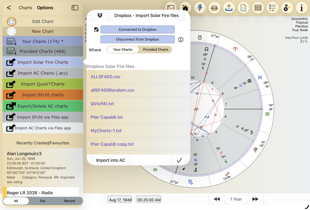 Import Solar Fire charts