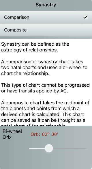 Synastry Composite Option