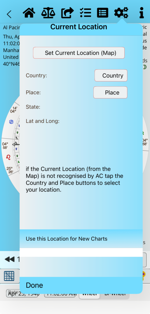 Set location - iPhone