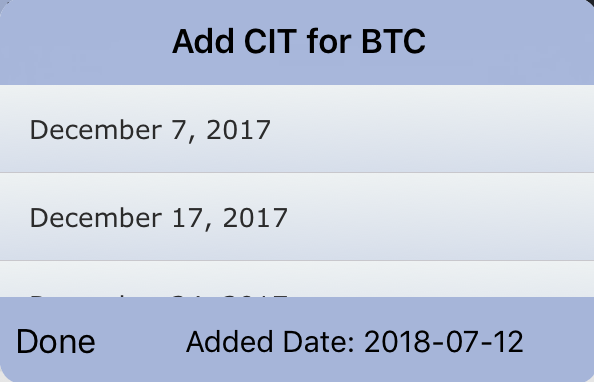 Added CIT Date