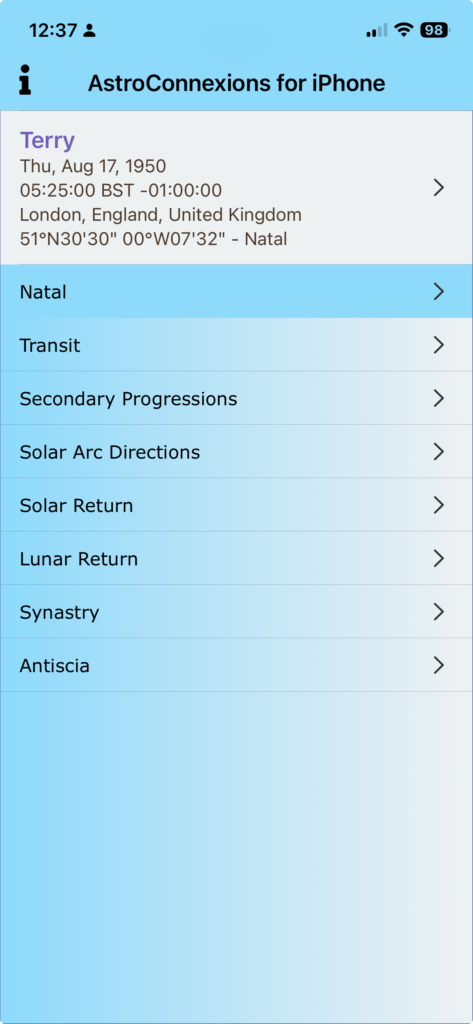 Create Synastry charts here