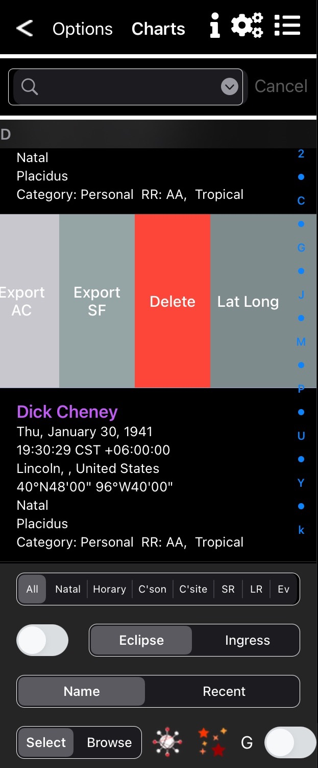 Swipe left to see Lat Long edit