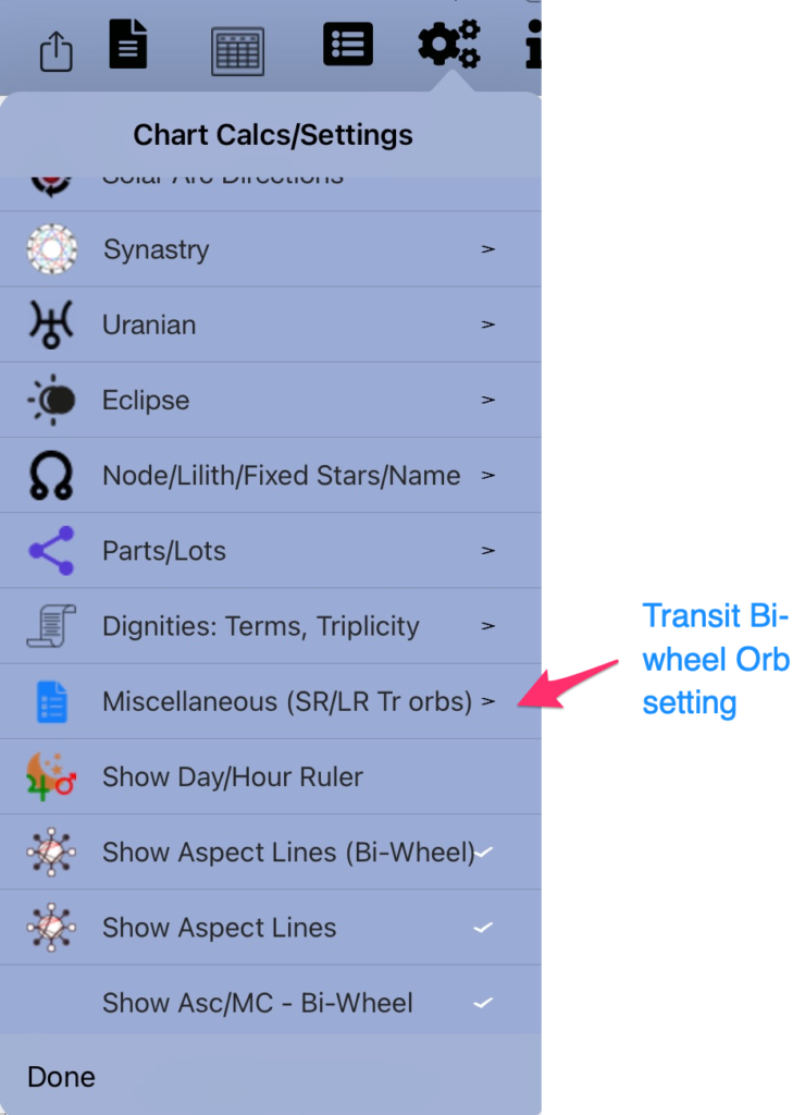 Transit bi-wheel orb setting