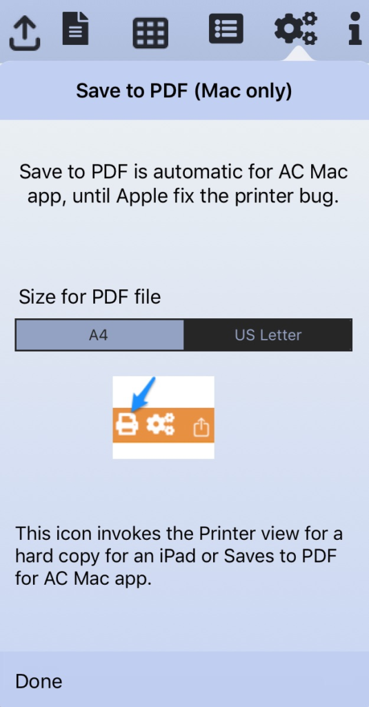 Save to PDF for Mac Settings