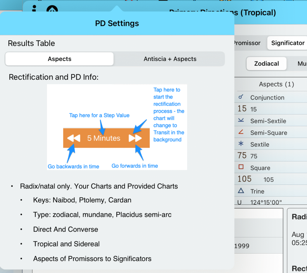 PD Settings for Antiscia