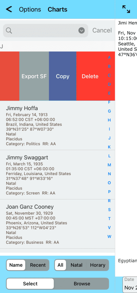 Swipe left to copy the chart to Your Charts