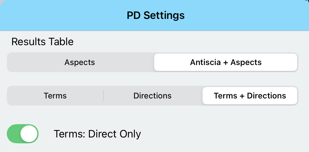 PD Settings iPhone