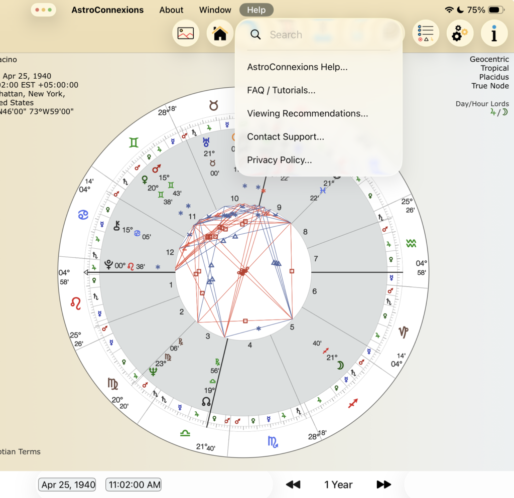 Mac type menu - Help