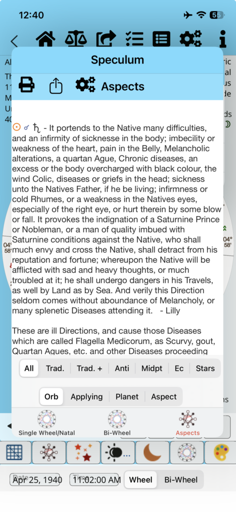 Medieval Aspect interpretations