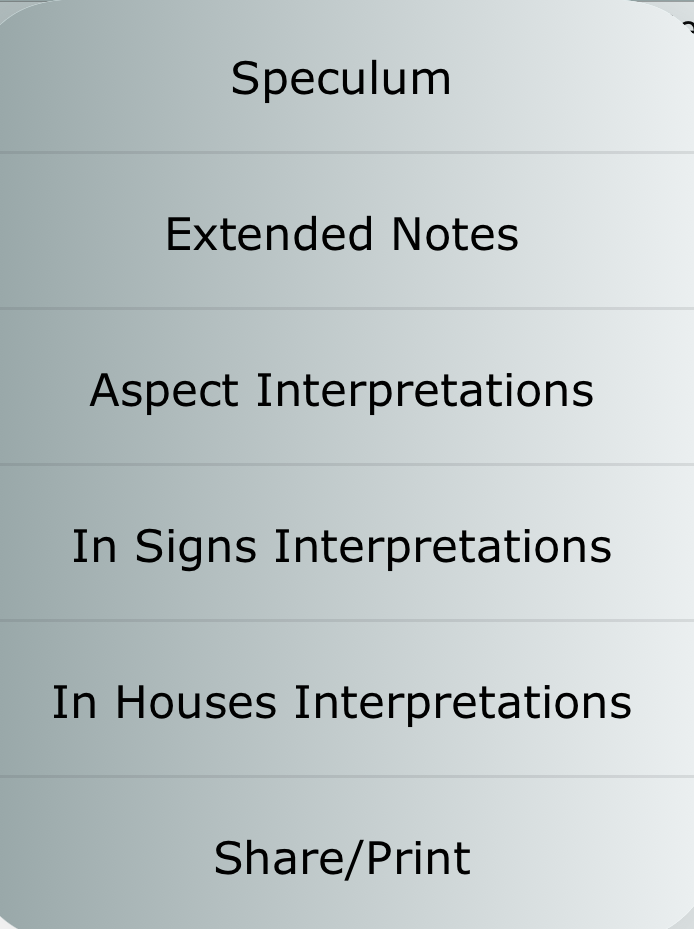 Speculum + menu